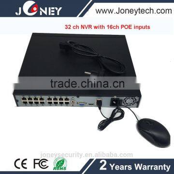 32 channel 1.0mp/2.0mp/3.0mp/5.0mp hd recording poe nvr