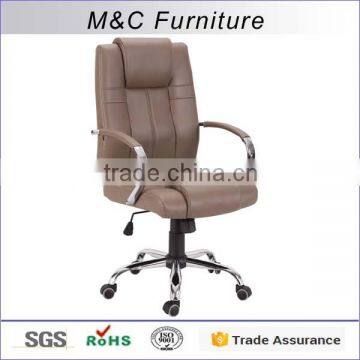 High quality reinforced European swivel style modern leather swivel chair