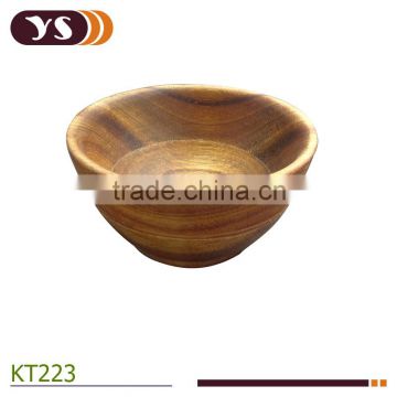 2016 Wholesale Acacia Salad Wooden Bowl Antique Natural Bamboo Salad Bowl