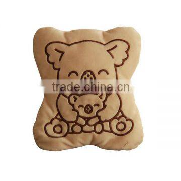 Very cute embroidered plush animal cushion