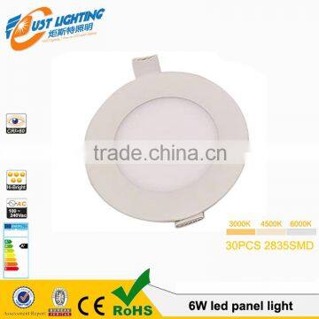 6w12w15w18w24w30W Round LED high quality solar ceiling led IP54 round panel light ul listed