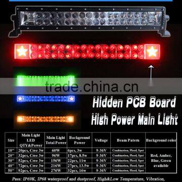 10 inch 12V DC Black reflector Radiance light bars in multiple colors DIY