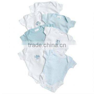 comfortable 100% cotton summer short sleeve baby romper baby clothes set