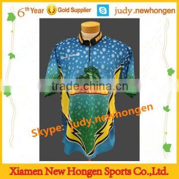 2016 polyester get your own design made fishing jersey, fishing apparel