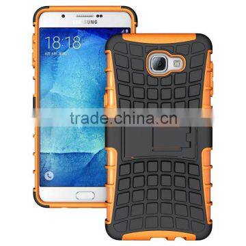 2016 New Item Combo New Design Stand Mobile Phone Case for Samsung A9, 2 in 1 Shockproof Back Cover Case
