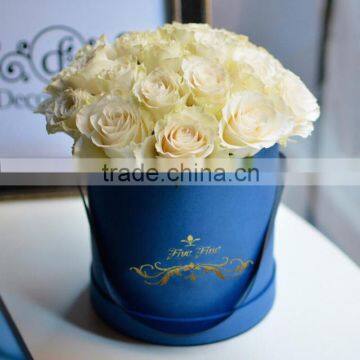 Elegant Round Flower Box With Handle photo-2
