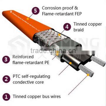 China supplier Electric air can heat pump self regulating heat cable