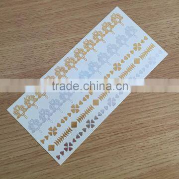 very good quality gold and silver foil metal hot stamp tattoo