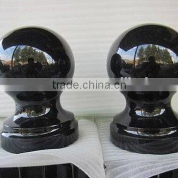 natural stone natural granite dark black ball for garden decoration