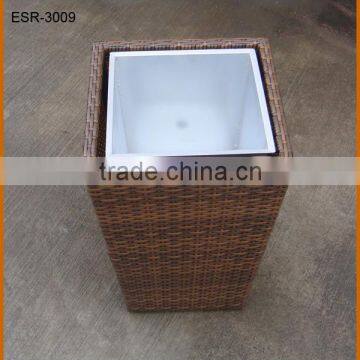 Modern Wicker Flower Pot With Plastic Inner Pot