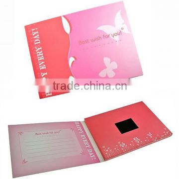 Hot 1.5/ 2.4/ 3.5/ 4.3/ 5/ 7/ 10 inch lcd media brochure greeting card for Gifts