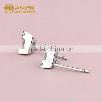 Fashion Geometric Figure Sterling Silver Gemstone Stud Earrings for Stylish Women photo-6