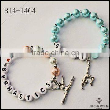 Love Gymnastics Personalized Bracelet Gymnastic Party Favor Gift