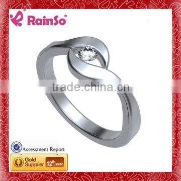 Lift crystal stainless steel interchangeable ring