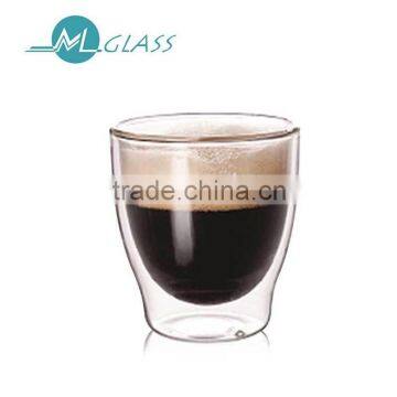 Wholesale high borosilicate glass thick wall coffee cups N6142