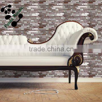 SMJ02 Eco-friendly Mosaic Strip Lowes Glass Tile Kitchen Backsplash photo-3