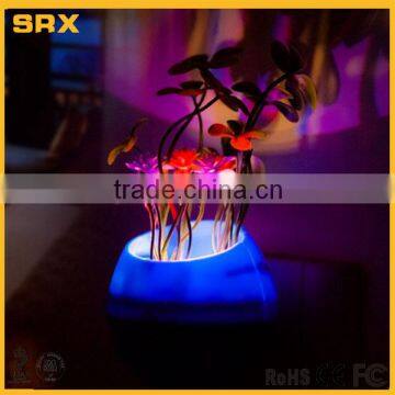 MADE CUSTOM LED LIGHT-CONTROLLED POTTED NIGHT LIGHT COLORFUL PLANTS INDUCTION LAMP