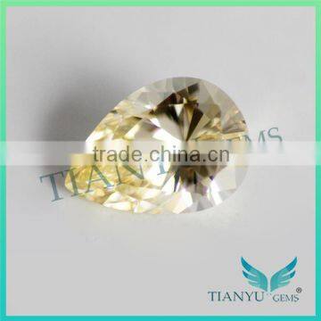 Wholesale add Facts Synthetic Gemstone L-Yellow Pear Cut CZ gems