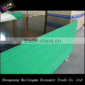 black film faced plywood with green painting sealed