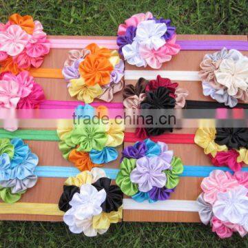 Satin Cluster Flowers Headband for Baby Hair Accessoires IN STOCK