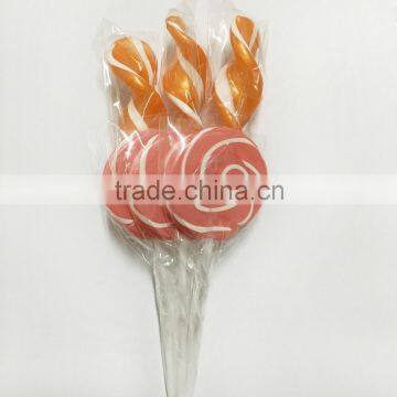 Christmas Decoration Candy , Colorful Swirl Flat Lollipops photo-3