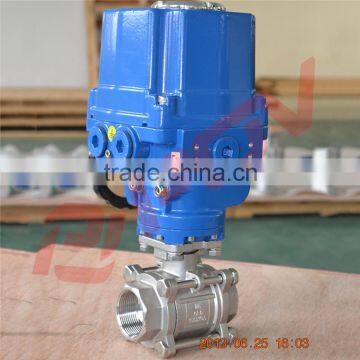 Ss304 Three Piece Explosion Proof Ball Valve With Electric Actuator photo-3