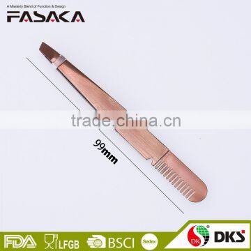 SSG2271SPC-2015 New design stainless steel tweezers with printing and comb