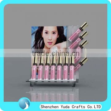 Supermarket acrylic comestic makeup holder plexiglass lipstick display stand holder