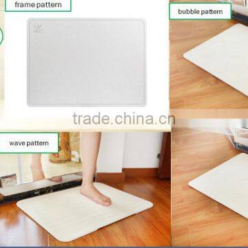 Super Absorbent Fast Drying Waterproof Non Slip Bath Mat Diatomite