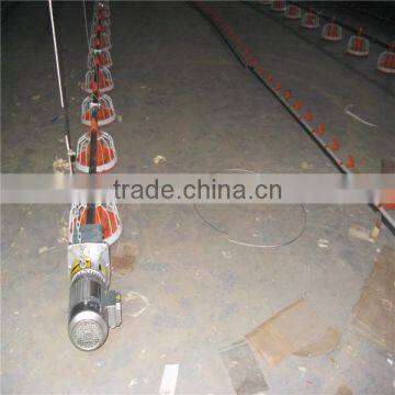 Automatic poultry broiler pan feeding system