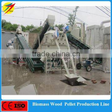 1-10 ton wood biomass fuel sawdust pellet production plant made in china