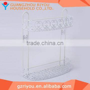 2016 Hot sale Heart-Shape beautiful wall shelf corner wire rack for bathroom