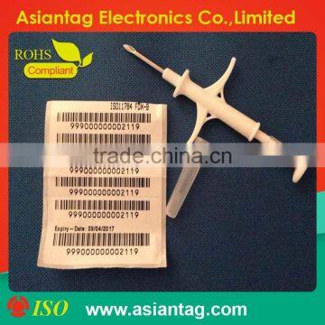 Animal injector/pet transponder with rfid glass