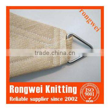 sand color shade sail sewing with rings each corner