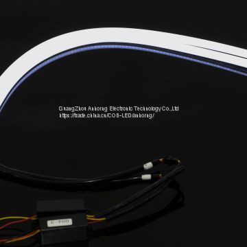 60cm flexible led strips DRL turning light amber and white dual color