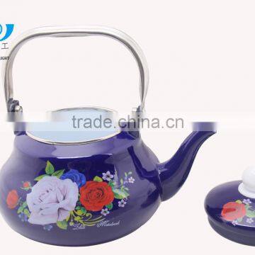 The Hot Selling High Quality Enamel Flower Kettle photo-6