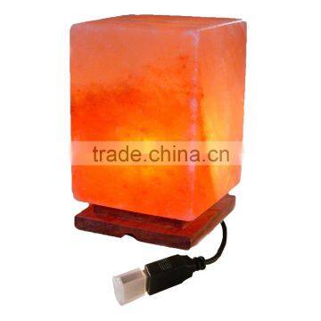 USB Salt Lamp Himalayan Natural USB Rectangular Lamps 0.7 Kg to 1 Kg 2.5 x 2.5 x 4.5 Inches