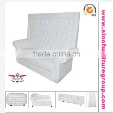 Made from SinoFur Best sale Loveseat white wedding sofa furniture