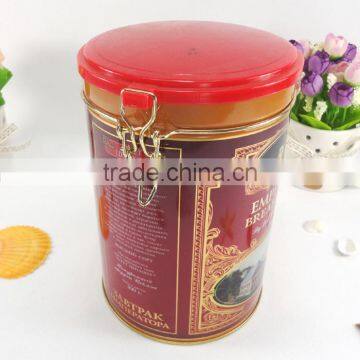 Custom Printed Metal Round Shape Tea Coffee Storage Tin Canister photo-2