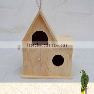 Wooden Bird Cage, Wood Bird House, Garden Decorative Bird Cage Wood Crafts photo-5