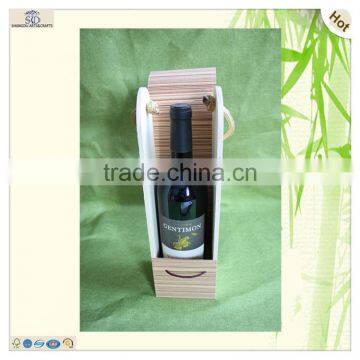 Eco-friendly Handling Wine Packaging Colorful Veneer Wooden Box