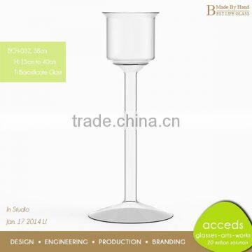 Borosilicate Glass Tall Candle Holders For Weddings photo-5