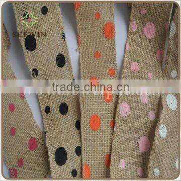 Hot Sale Color Dot Jute Ribbon/natural Jute Ribbon/The Jute Ribbon of Environmental Protection photo-5