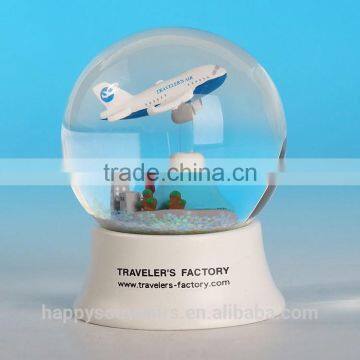 Handmade Resin And Glass Water Ball for Boys, Cool Plane Snowdome photo-2
