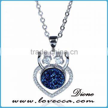 Latest Design Drusy Gemstone Druzy Pendant Wholesale Amethyst Natural Druzy Necklace photo-6