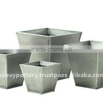 AQX Galvanized zinc vase,Galvanized zinc watering can , Zinc Pot Planter, zinc planter for gardening and household
