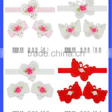 Wholesale 3Pcs Embroidery Butterfly And Heart Shape Flower Baby Hair Accessories photo-6