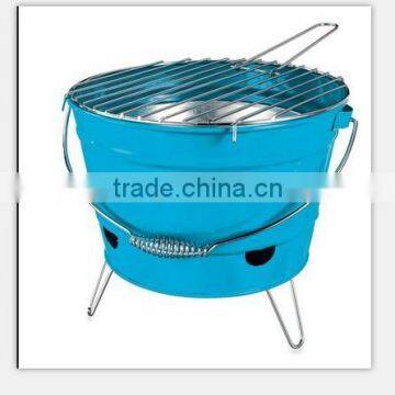 Portable Camping Garden Charcoal Barbecue Bucket BBQ Grill For Outdoor Cooking photo-3