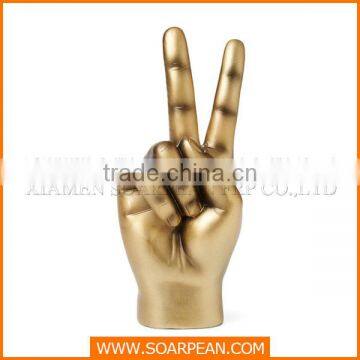 Golden Painting Hand Sculpture Fiberglass Window Displays Props photo-2