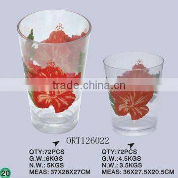 plastic cup with flower